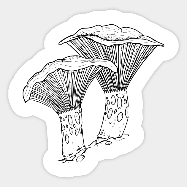 Indigo Milk Cap Sticker by mycologist